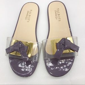 Talbots Lavender and Clear Sandals Gold De…
